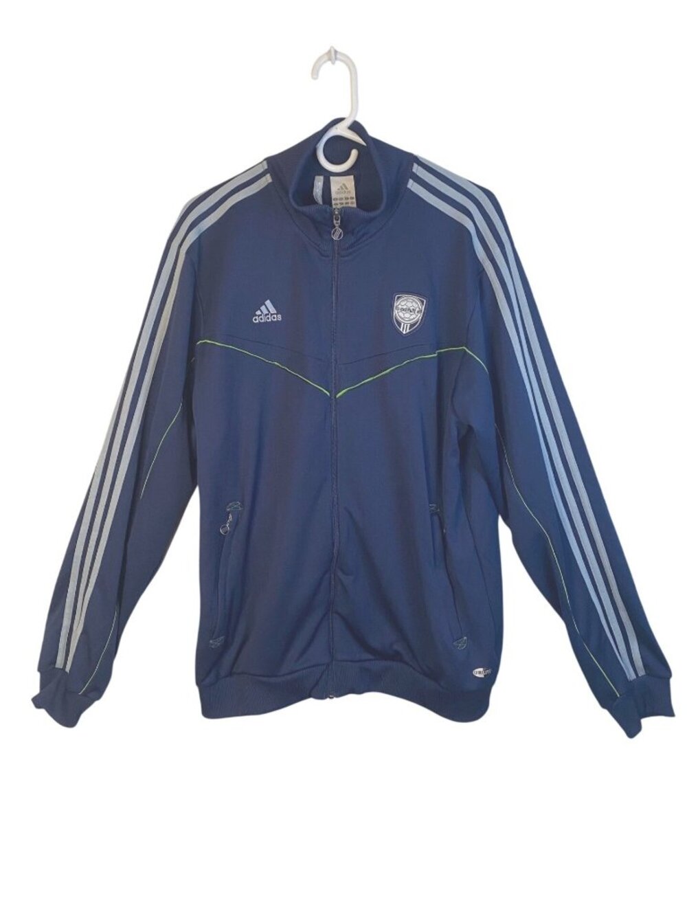 Y2K adidas Adipure Climacool 365 Soccer Track Jacket Mens L Blue Retro 2008 VTG